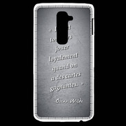 Coque LG G2 Cartes gagnantes Noir Citation Oscar Wilde