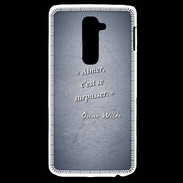 Coque LG G2 Aimer Bleu Citation Oscar Wilde