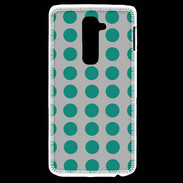 Coque LG G2 pois gris & turquoise