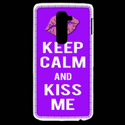 Coque LG G2 Keep Calm Kiss me Violet