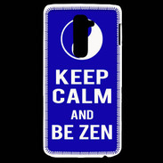 Coque LG G2 Keep Calm Be Zen Bleu