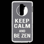 Coque LG G2 Keep Calm Be Zen Gris