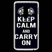 Coque LG G2 Keep Calm Carry on Noir