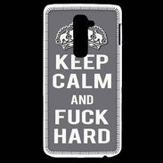 Coque LG G2 Keep calm Fuck hard Gris