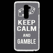 Coque LG G2 Keep Calm Gamble Gris