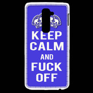 Coque LG G2 Keep Calm Fuck off bleu