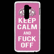 Coque LG G2 Keep Calm Fuck Off Rose