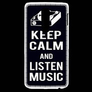 Coque LG G2 Keep Calm Listen music Noir