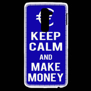 Coque LG G2 Keep Calm Make money Bleu