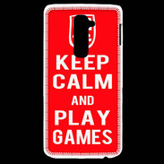 Coque LG G2 Keep Calm Play games Rouge