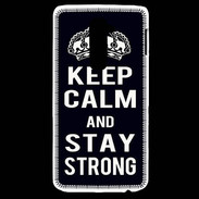 Coque LG G2 Keep Calm Stay strong Noir