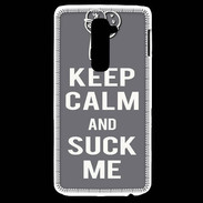 Coque LG G2 Keep Calm Suck me Gris