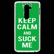 Coque LG G2 Keep Calm Suck me Vert