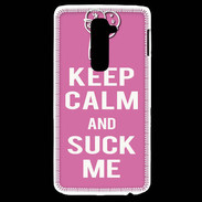 Coque LG G2 Keep Calm Suck me Rose