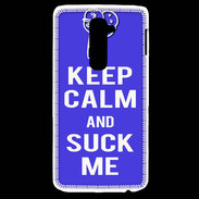 Coque LG G2 Keep Calm Suck me Bleu