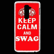 Coque LG G2 Keep Calm Swag Rouge