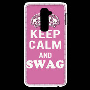 Coque LG G2 Keep Calm Swag Rose