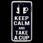 Coque LG G2 Keep Calm Take a cup Noir