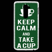 Coque LG G2 Keep Calm Take a cup Vert