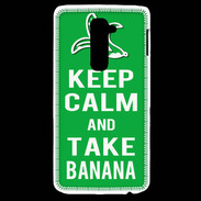Coque LG G2 Keep Calm Take Banana Vert