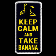 Coque LG G2 Keep Calm Take Banana Noir