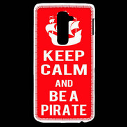 Coque LG G2 Keep Calm Be a Pirate Rouge