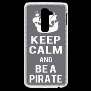 Coque LG G2 Keep Calm Be a Pirate Gris