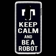 Coque LG G2 Keep Calm Be a Robot Noir