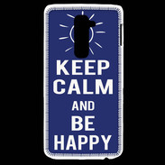 Coque LG G2 Keep Calm Be Happy Bleu