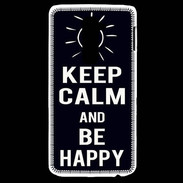 Coque LG G2 Keep Calm Be Happy Noir