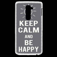 Coque LG G2 Keep Calm Be Happy Gris