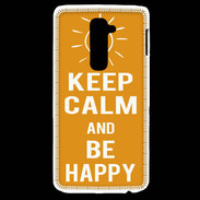 Coque LG G2 Keep Calm Be Happy Orange