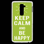 Coque LG G2 Keep Calm Be Happy Vert pomme