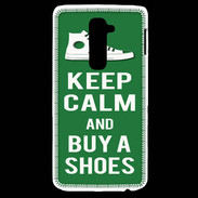 Coque LG G2 Keep Calm Buy Shoes Vert