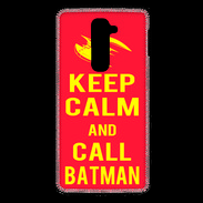 Coque LG G2 Keep Calm Call Batman Rouge