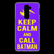 Coque LG G2 Keep Calm Call Batman Violet
