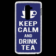 Coque LG G2 Keep Calm Drink Tea Bleu