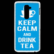 Coque LG G2 Keep Calm Drink Tea Cyan