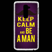 Coque LG G2 Keep Calm Be a Man Violet