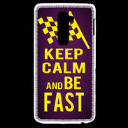Coque LG G2 Keep Calm and Be Fast Violet