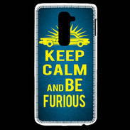 Coque LG G2 Keep Calm and Be Furious Bleu