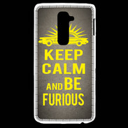 Coque LG G2 Keep Calm and Be Furious Gris