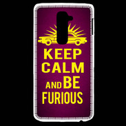Coque LG G2 Keep Calm and Be Furious Rose