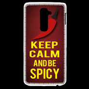 Coque LG G2 Keep Calm and Be Spicy Rouge