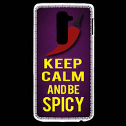 Coque LG G2 Keep Calm and Be Spicy Violet