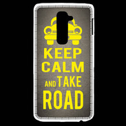 Coque LG G2 Keep Calm and Take o road 2 Gris