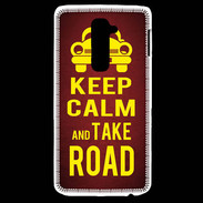 Coque LG G2 Keep Calm and Take o road 2 Rouge