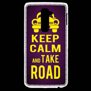 Coque LG G2 Keep Calm and Take o road 2 Violet