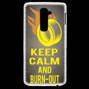 Coque LG G2 Keep Calm and Burn Out Gris