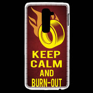 Coque LG G2 Keep Calm and Burn Out Rouge